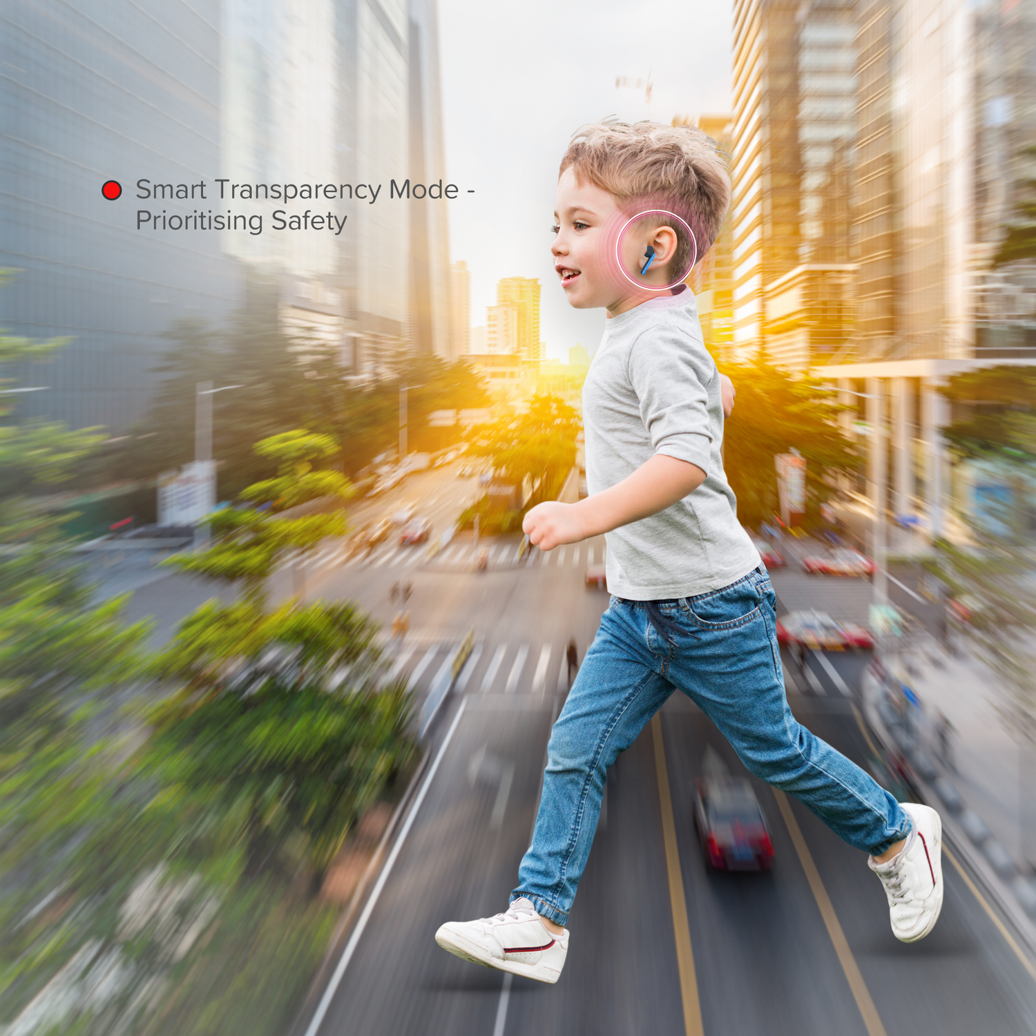 kids earbuds with smart transparency