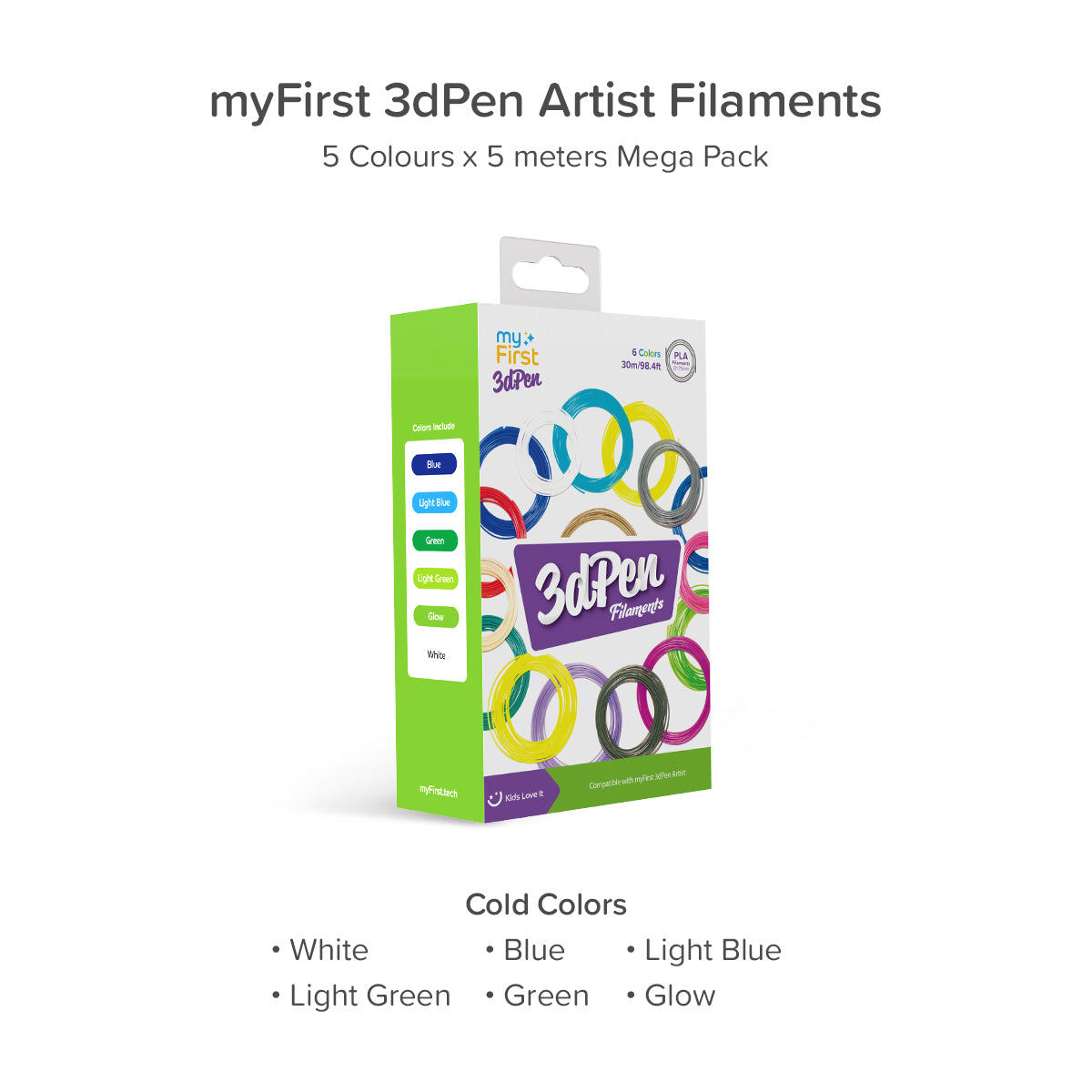 3dPen Artist Filament Refill | PLA Filament 6 Colors