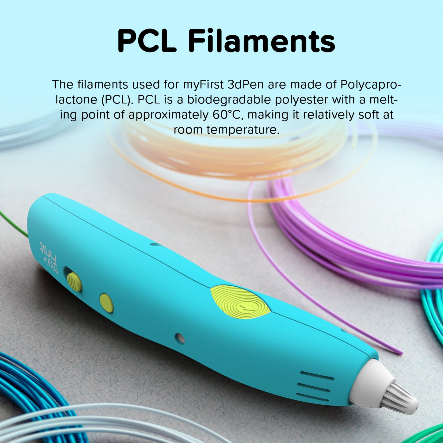 3dPen for Kids w/ 9 Filaments and Stencil Book | myFirst 3dPen Make