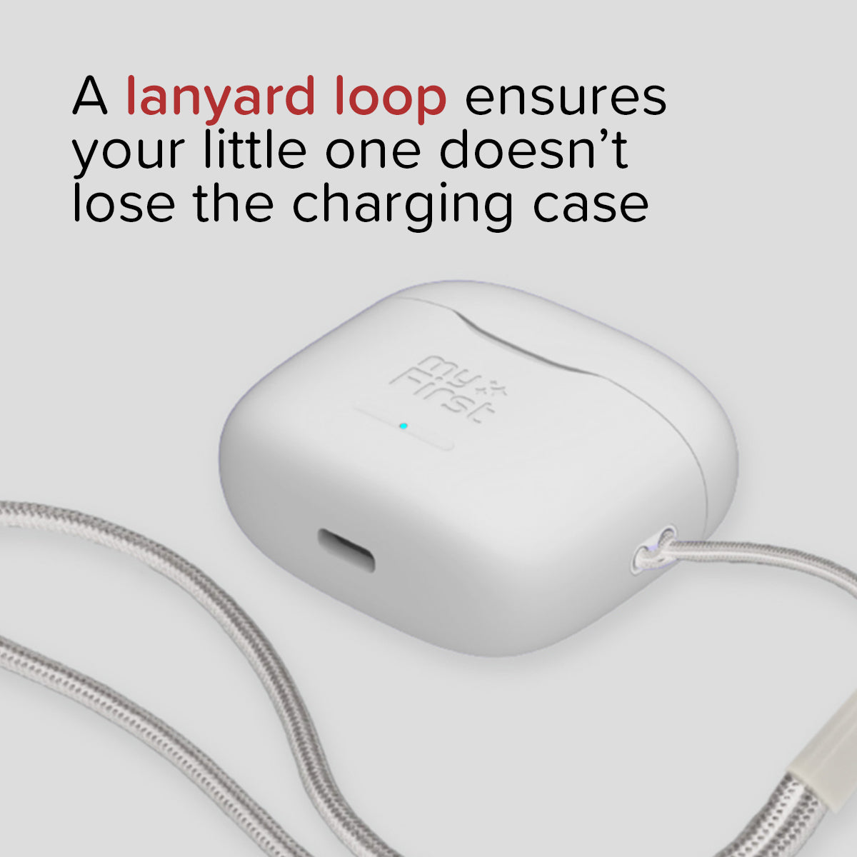lanyard loop white earbuds for kids