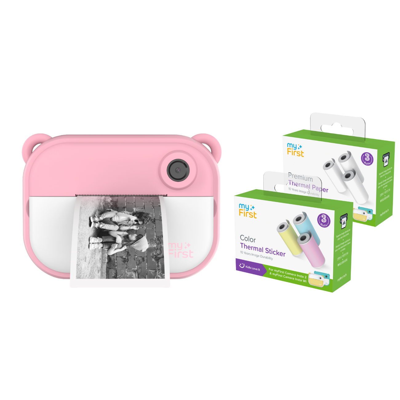myFirst Camera Insta 2 Bundle Set | Instant Print Camera | Thermal Printer w/ Refills