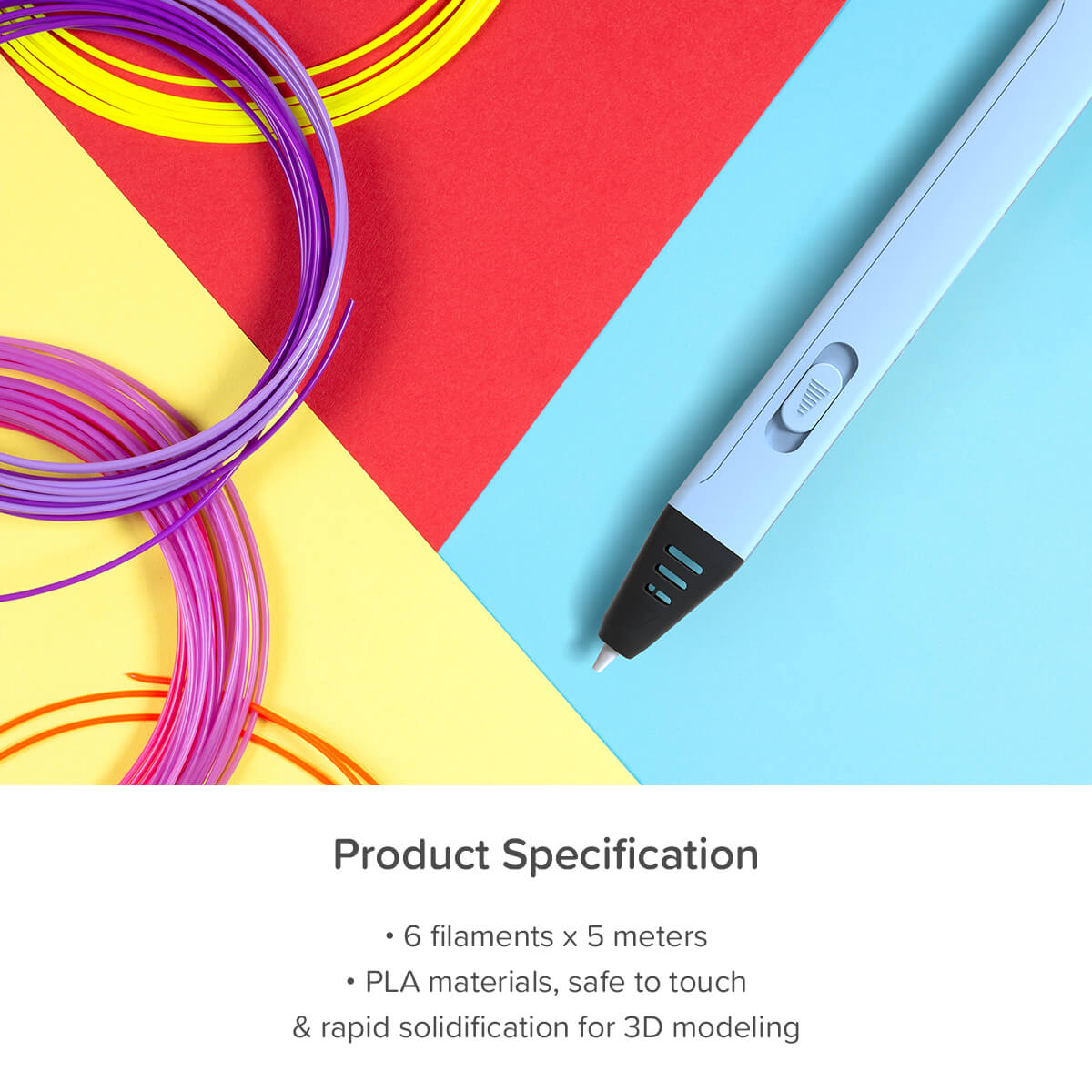3dPen Artist Filament Refill | PLA Filament 6 Colors