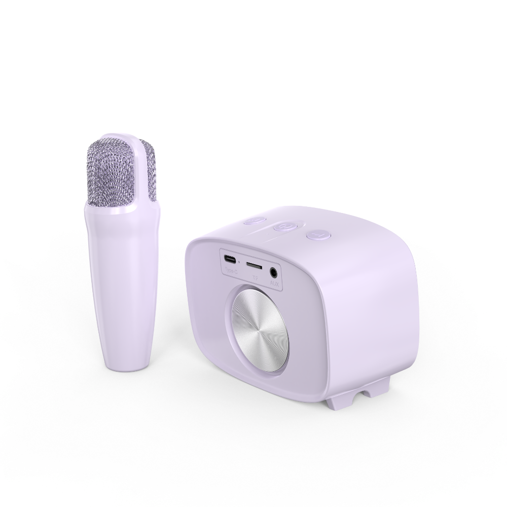purple speaker microphone karaoke machine myfirst