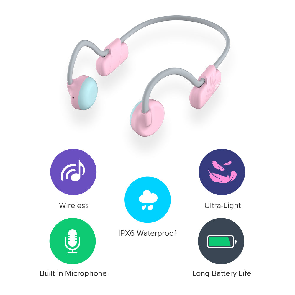 myFirst Headphones BC Wireless Lite Bone Conduction Headphone for Kids