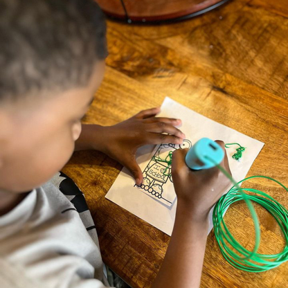 3D Pen Set for Kids w/ 9 Filaments + Stencil Book | myFirst 3dPen Make