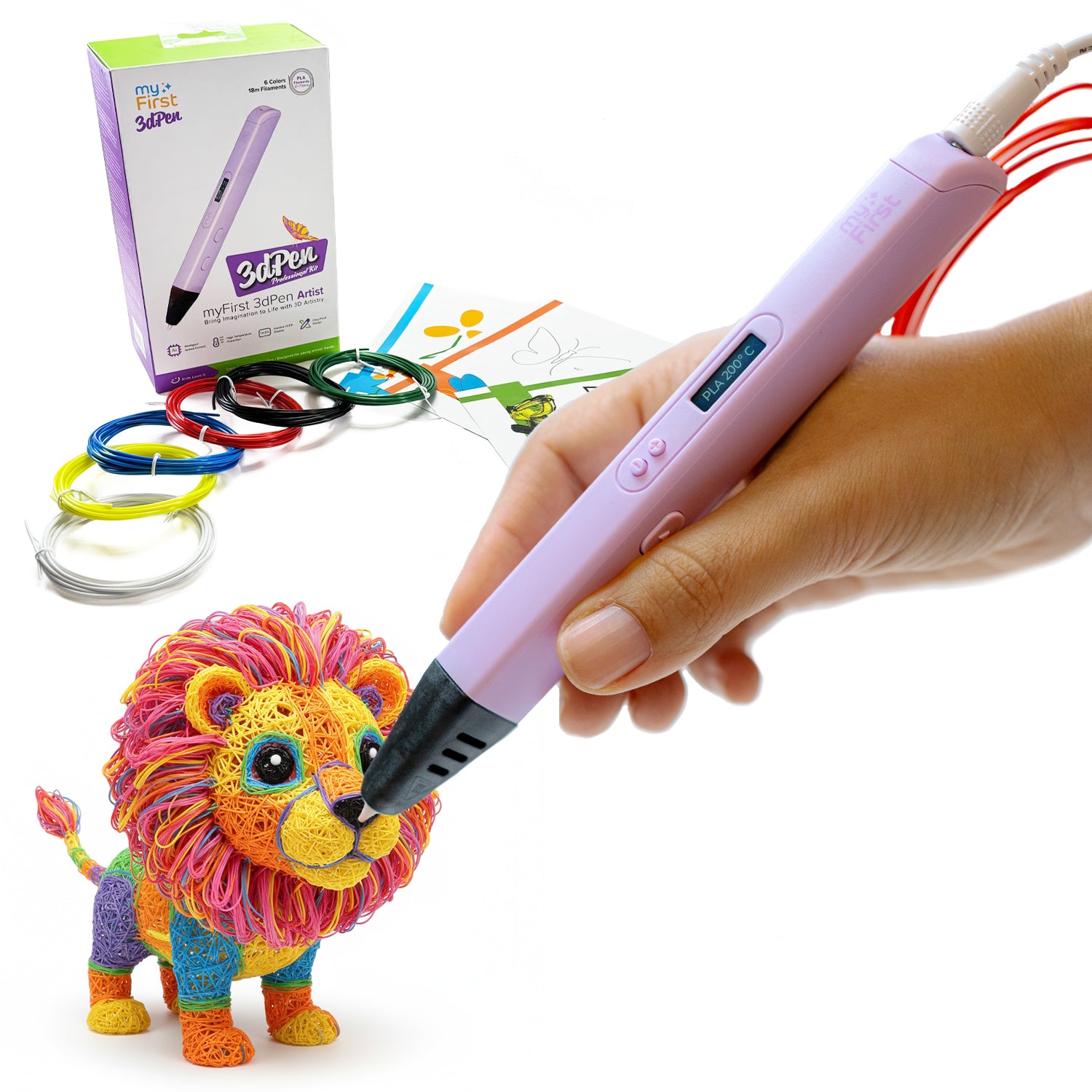 myFirst 3dPen Artist – 3D Pen with Display for Kids & Teens | PLA