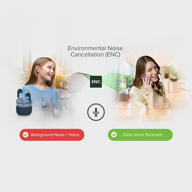 myFirst CareBuds kids wireless earbuds with ENC microphone for clear calls