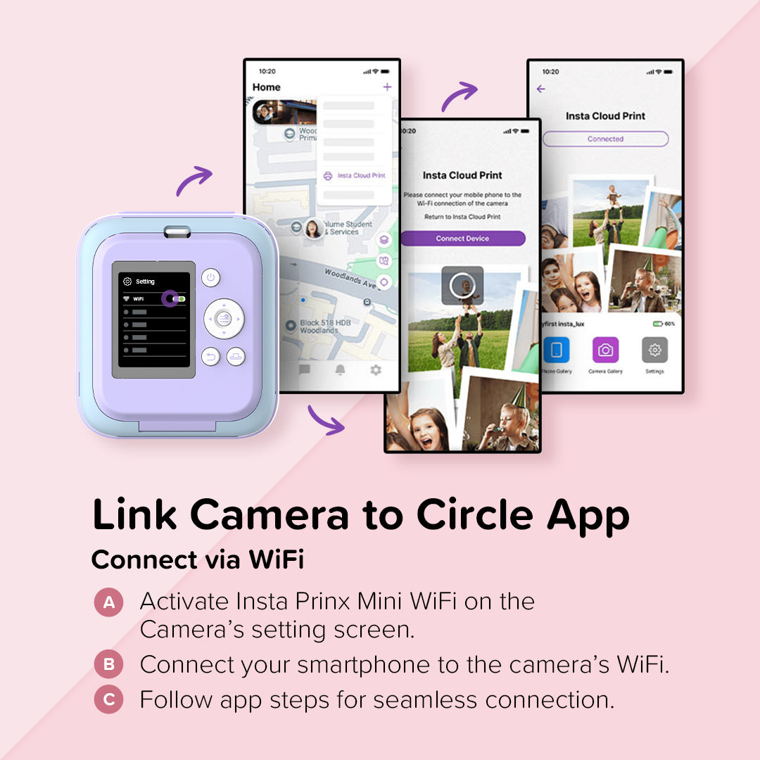 myFirst Camera Insta Prinx Mini - New 5MP Colored Instant Print Camera