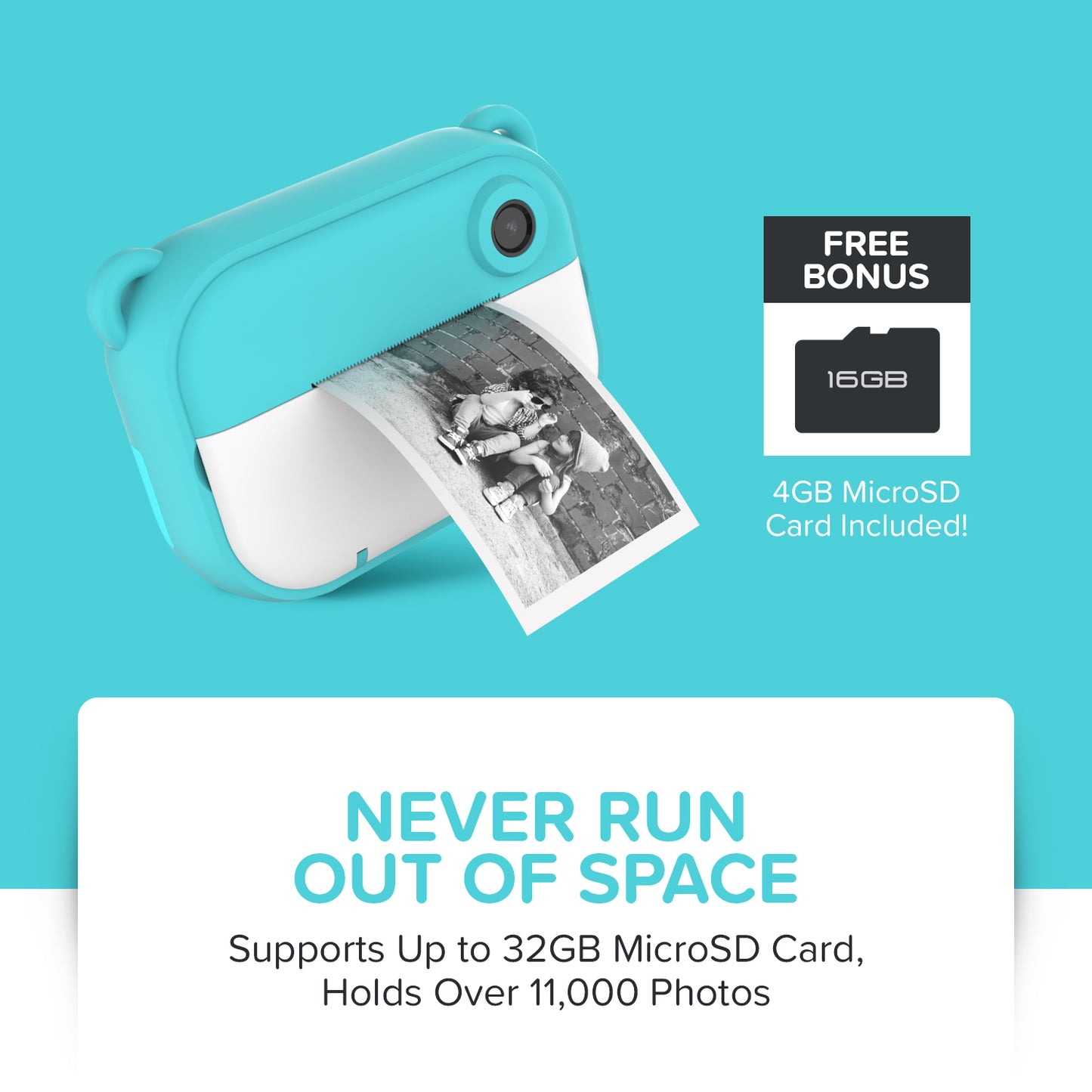 Instant Print Camera | Thermal Printer w/ Paper Refills | myFirst Camera Insta 2