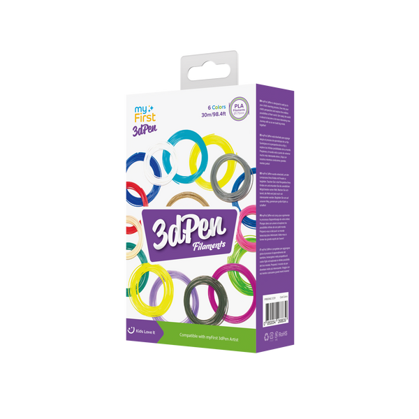 3dPen Artist Filament Refill | PLA Filament 6 Colors
