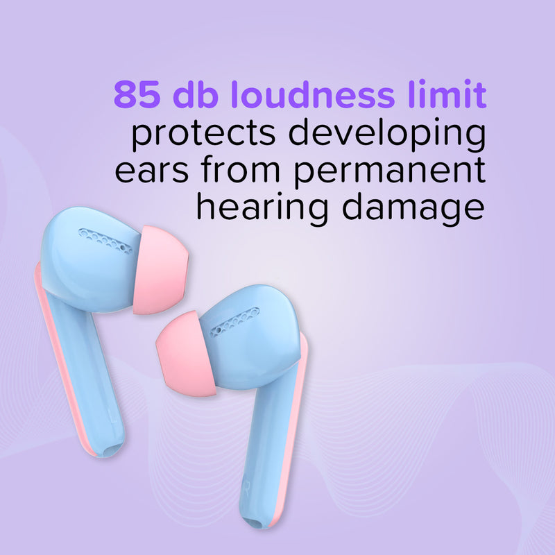 myFirst CareBuds kids wireless earbuds with 85dB safe volume limit