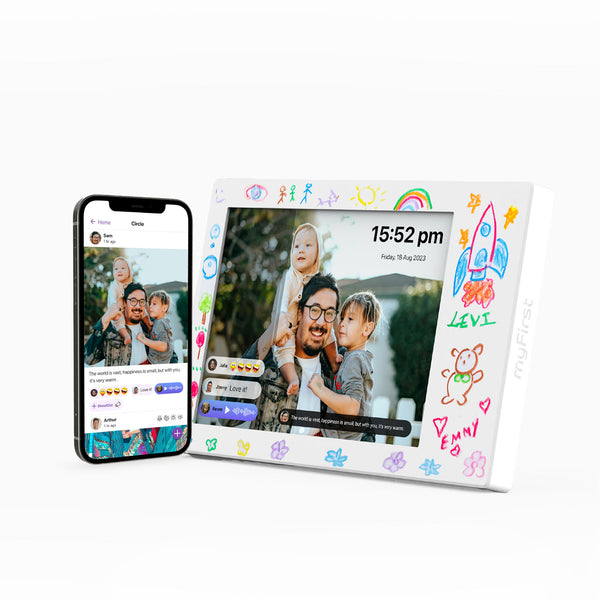 Digital Picture Frame | 9 Inch Personalized Gift | myFirst Frame Doodle