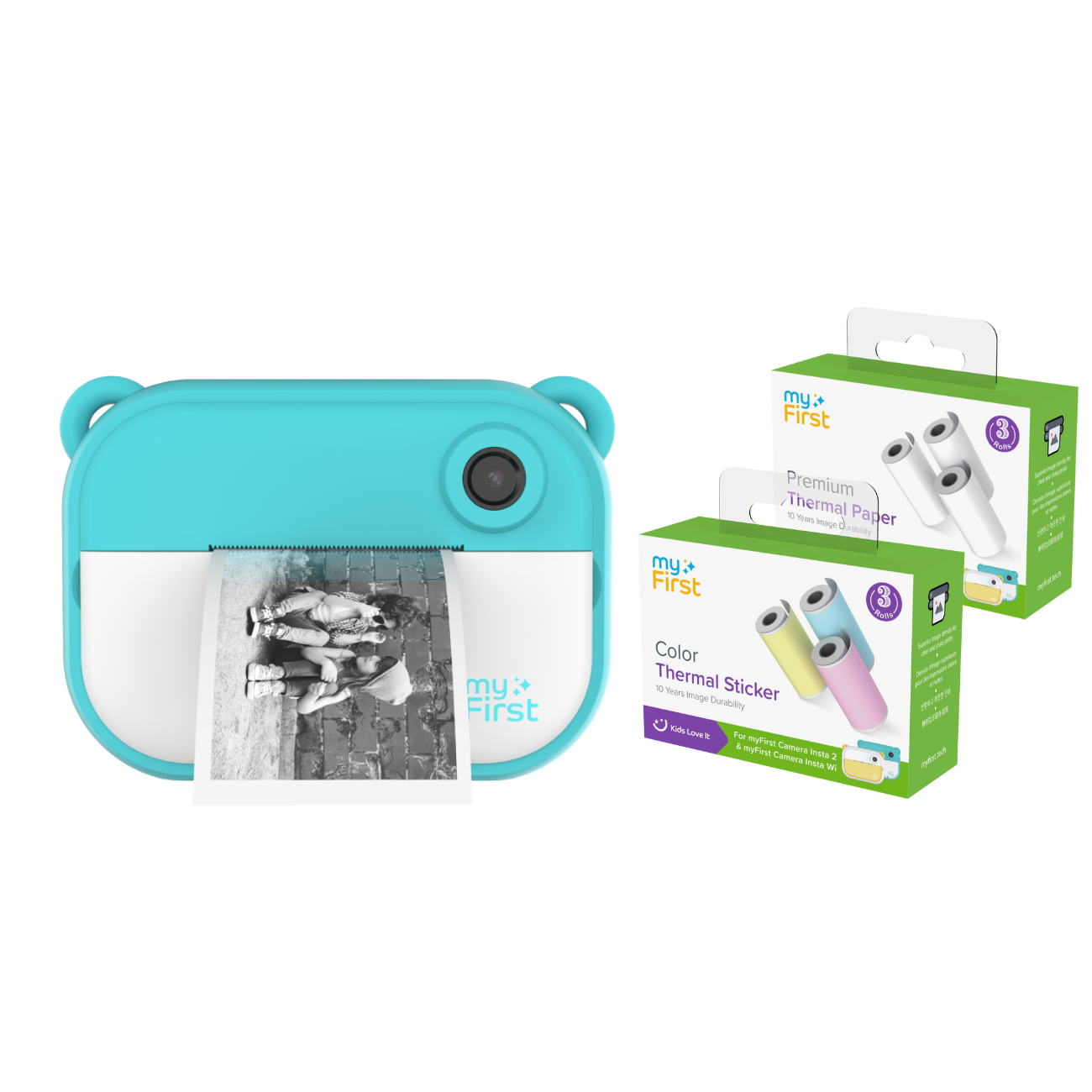 myFirst Camera Insta 2 Bundle Set | Instant Print Camera | Thermal Printer w/ Refills