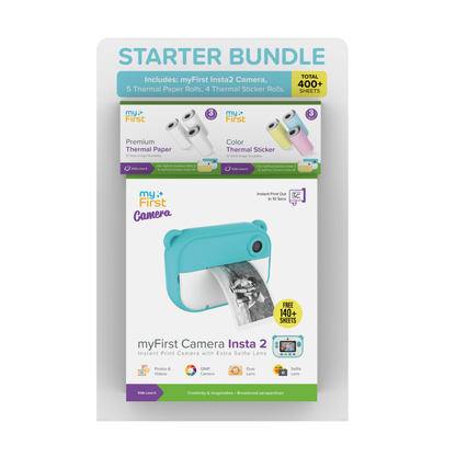 myFirst Camera Insta 2 Bundle Set | Instant Print Camera | Thermal Printer w/ Refills
