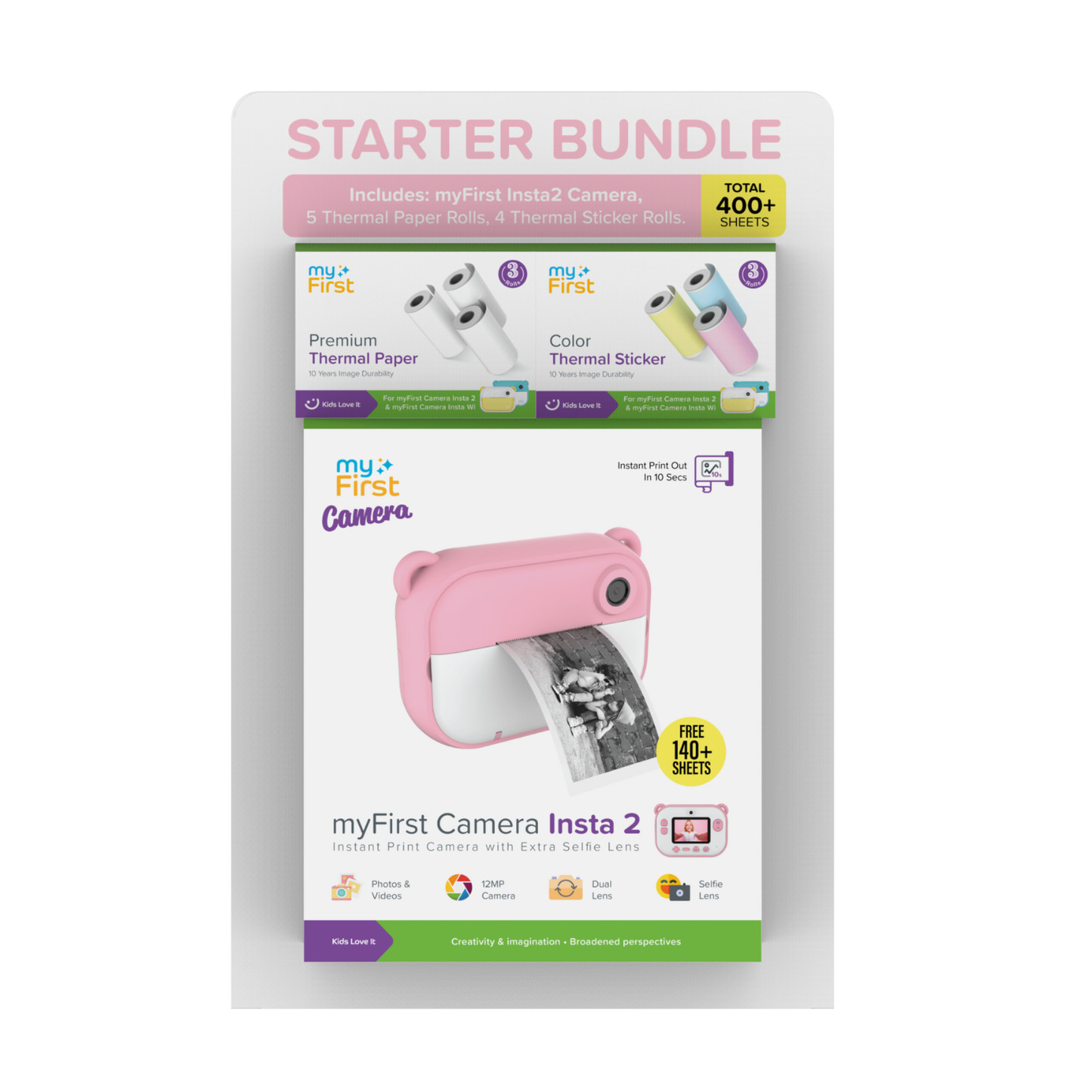 myFirst Camera Insta 2 Bundle Set | Instant Print Camera | Thermal Printer w/ Refills