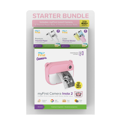 myFirst Camera Insta 2 Bundle Set | Instant Print Camera | Thermal Printer w/ Refills