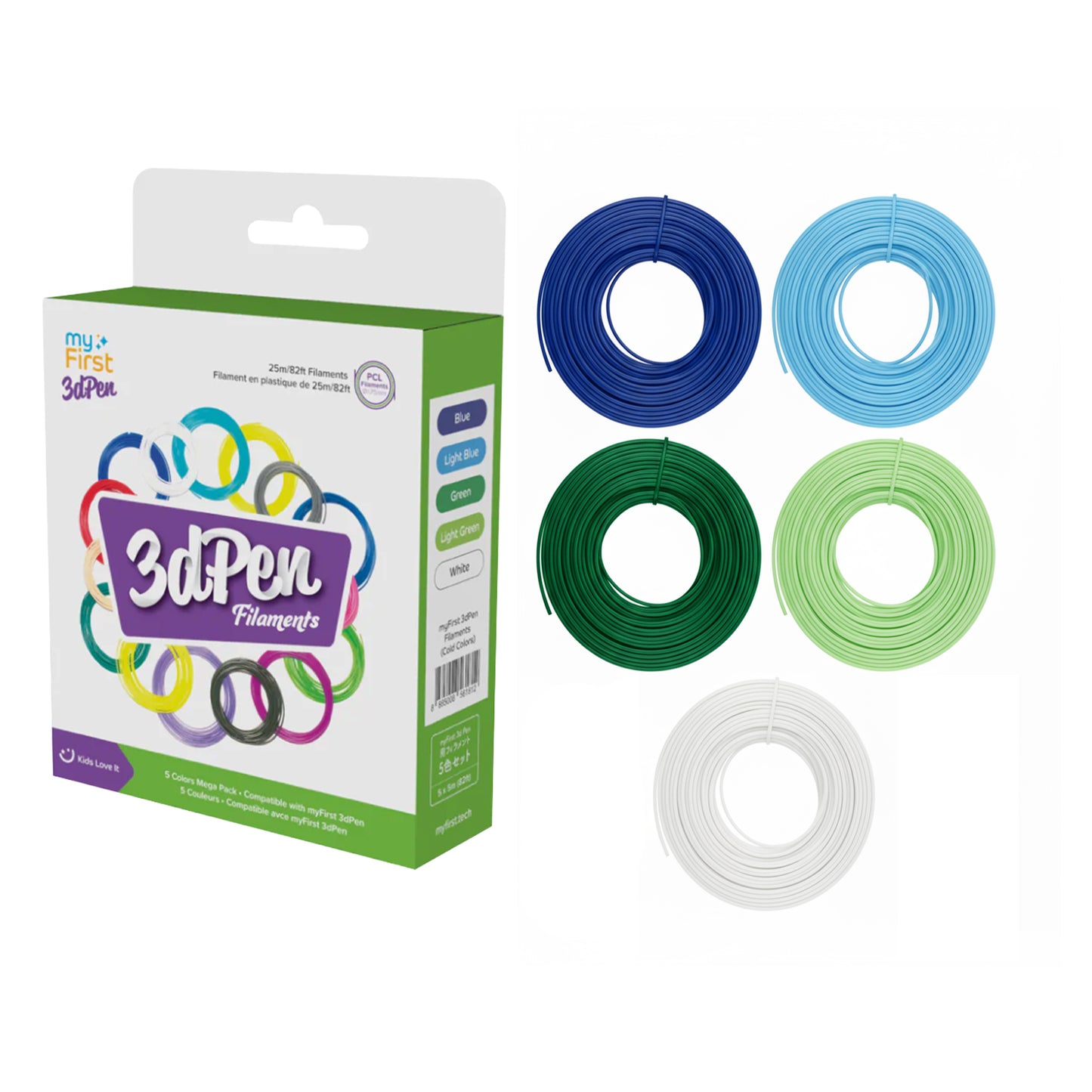 3dPen for Kids w/ 9 Filaments and Stencil Book | myFirst 3dPen Make