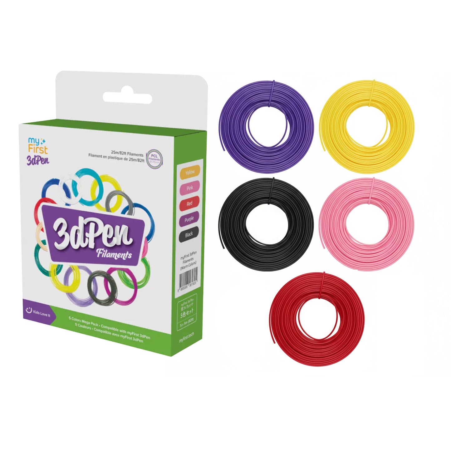 3dPen for Kids w/ 9 Filaments and Stencil Book | myFirst 3dPen Make