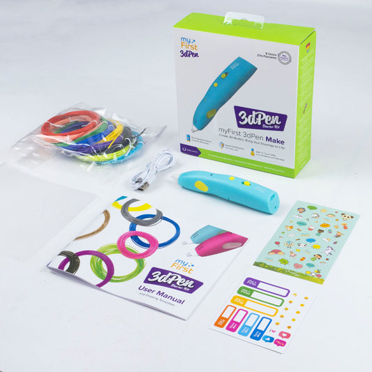 3D Pen for Kids w/ 9 Filaments and Stencil Book | myFirst 3dPen Make