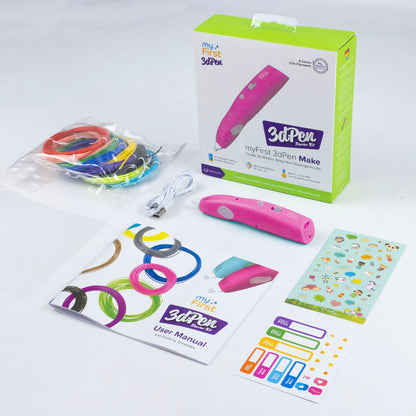 3D Pen for Kids w/ 9 Filaments and Stencil Book | myFirst 3dPen Make