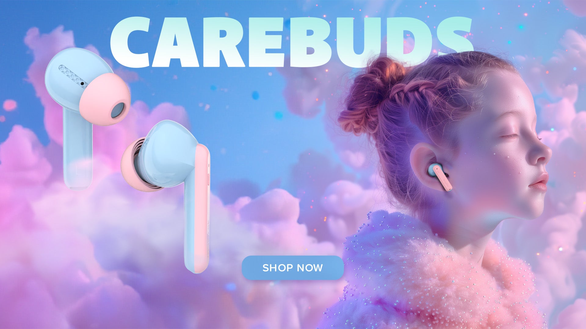 Load video: girl wearing kids earbuds