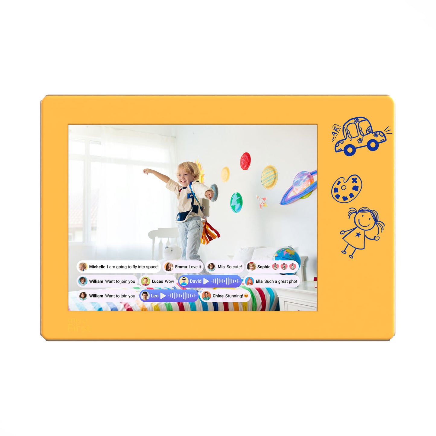 Digital Picture Frame | 9 Inch Personalized Gift | myFirst Frame Doodle