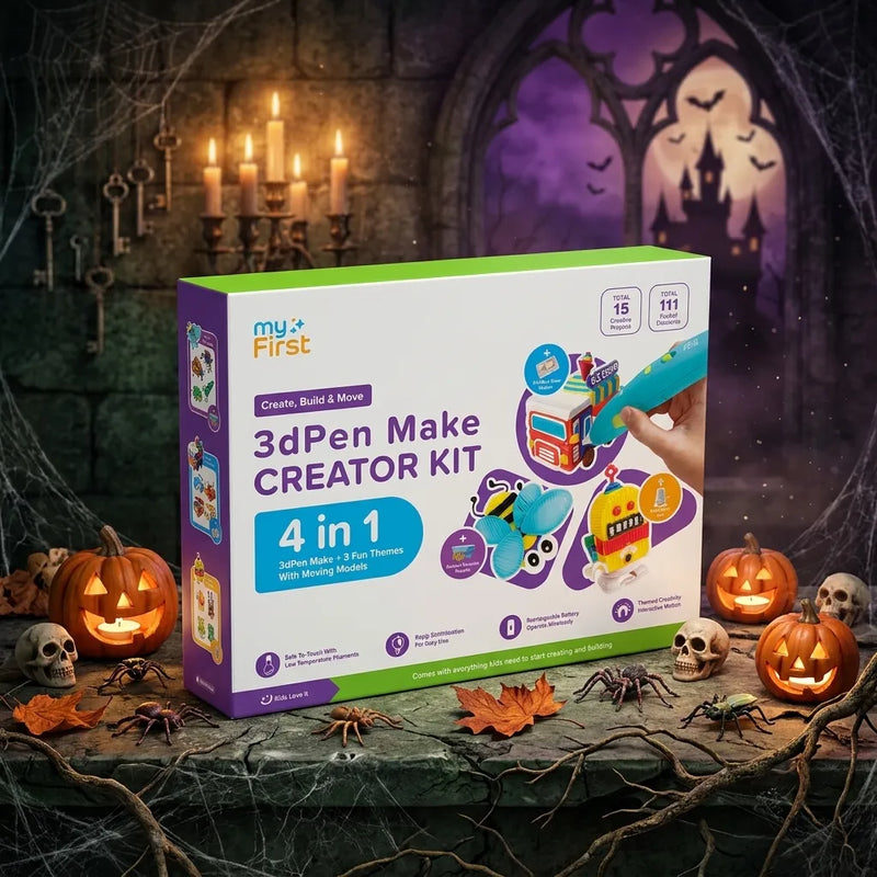 myFirst 3dPen Make Creator Kit — Kid-Safe 3D Printing Pen with Filaments