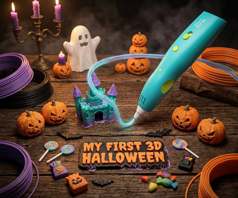 myFirst 3dPen Make — 3D Pen for Kids with 9 Filaments & Stencil Book