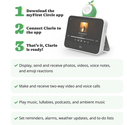 myFirst Clario | Smart Home Display with Sound Machine and Video Calls