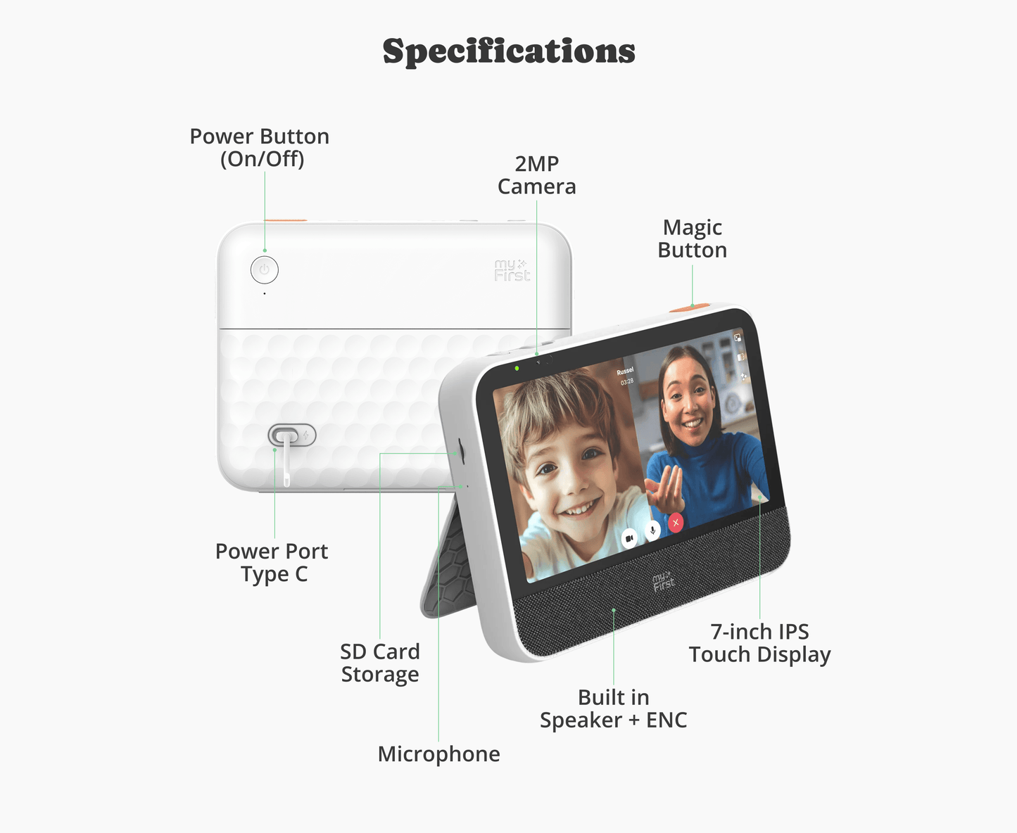 myFirst Clario | Smart Home Display with Sound Machine and Video Calls