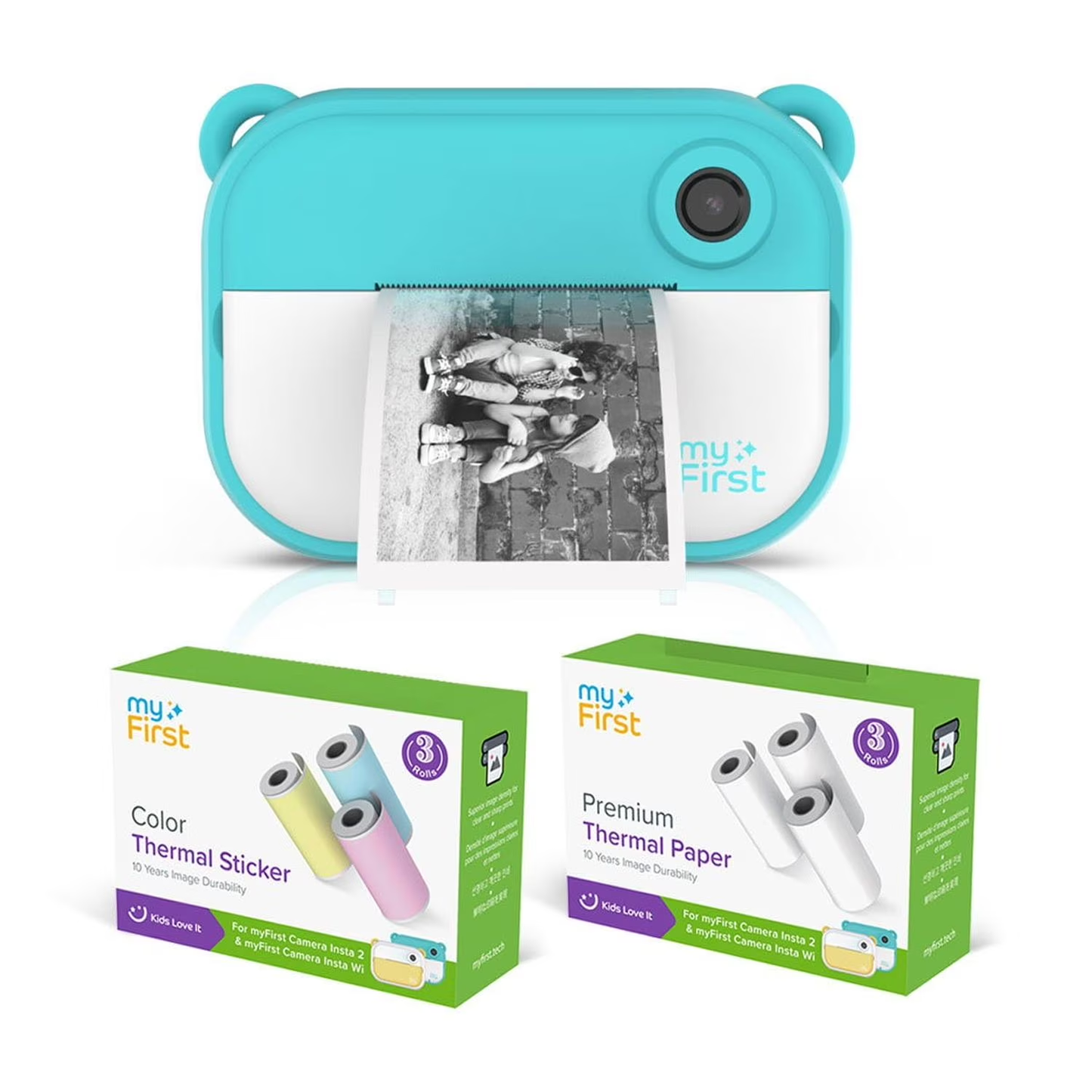 myFirst Camera Insta 2 Bundle Set | Instant Print Camera | Thermal Printer w/ Refills