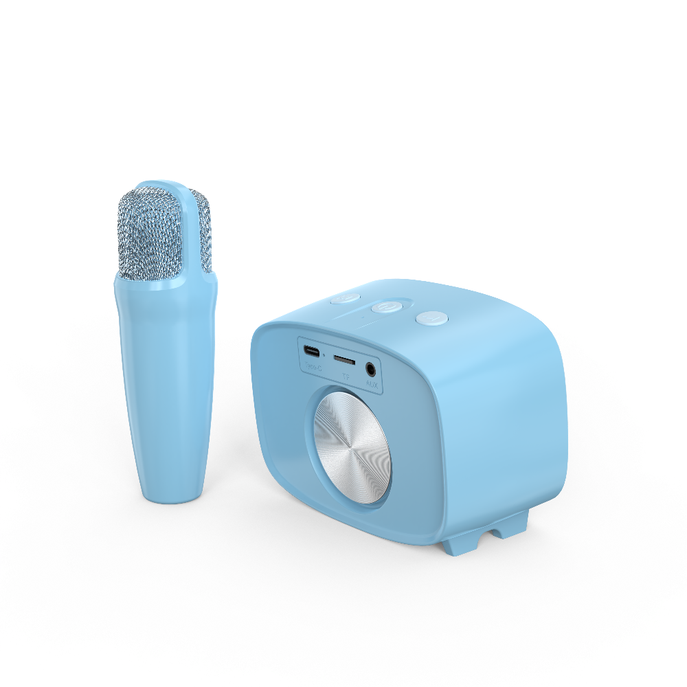 blue speaker microphone karaoke machine for kids myfirst