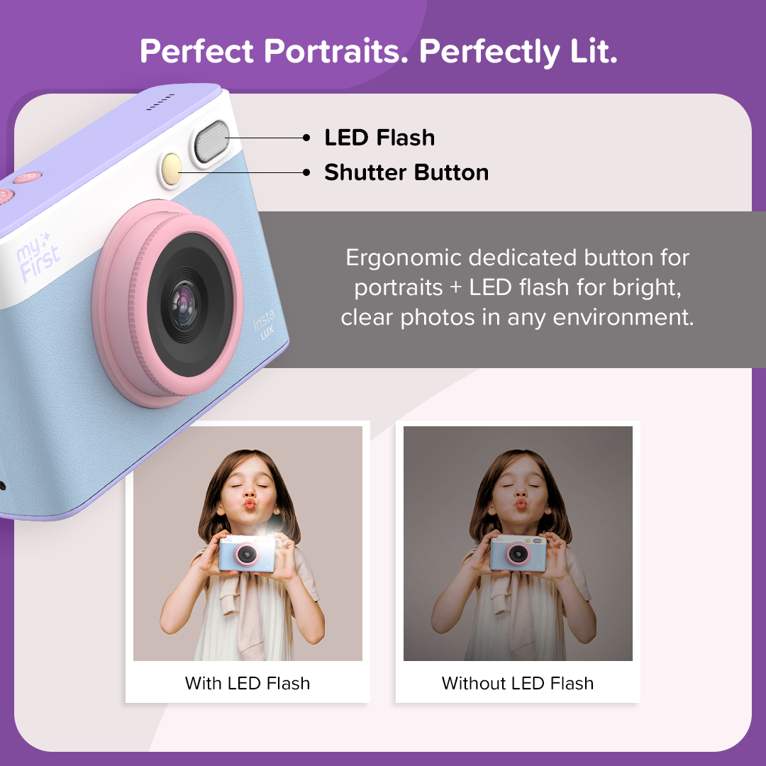 myFirst Camera Insta Lux | New 12MP Colored Instant Print Camera with Built-in WiFi
