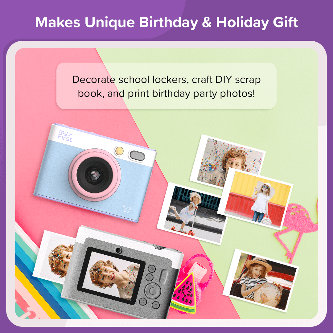 myFirst Camera Insta Lux | New 12MP Colored Instant Print Camera with Built-in WiFi