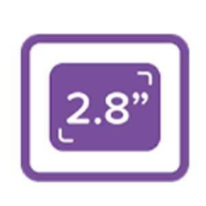 2.8" HD Screen for Clear UI and Alerts