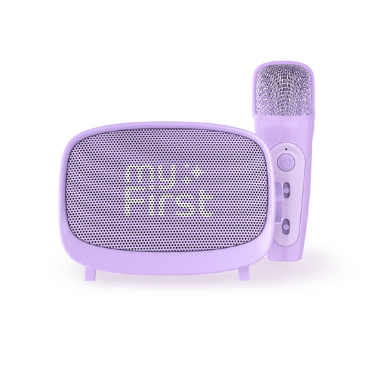 purple speaker microphone karaoke machine for kids