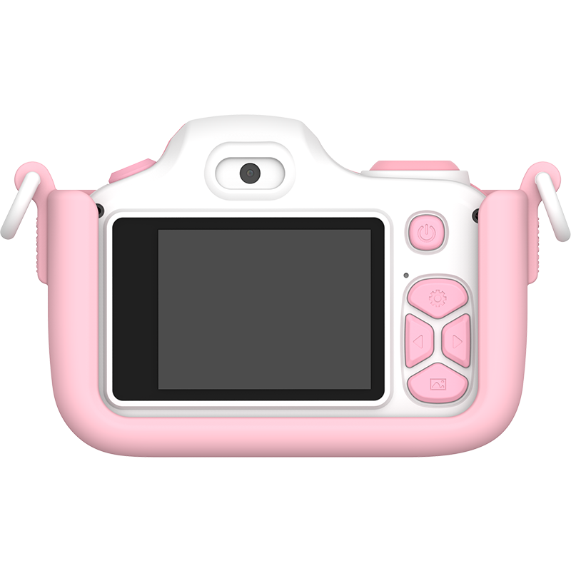 pink digital camera for kids back view buttons myfirst
